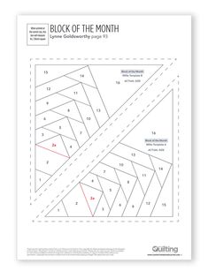 the block of the month quilting pattern