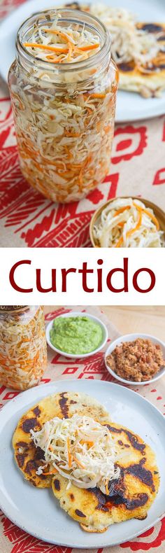 this is an image of some food on a table with the words currido in front of it