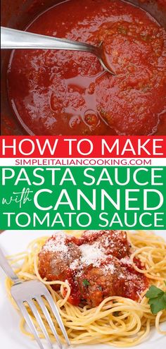 how to make pasta sauce with canned tomato sauce