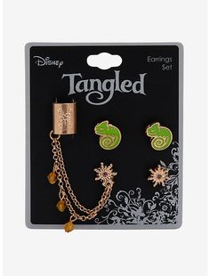 Tangled Lanterns, Chalcedony Crystal, Disney Earrings, Birthday Presents For Her, Cuff Earring, Disney Tangled