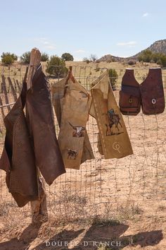 A UNIQUE WAY TO OWN JULIE ASHER'S ARTWORK Everything Julie Asher paints on becomes an instant collectors item and these vintage batwing leather chaps are no different. Made by the Texas Saddlery Co. in Amarillo, they're in good vintage condition so you could wear 'em, but we'd say keep 'em on display. They'll be an heirloom one day! materials: leather, commercial findings dimensions: hallmarks: TEXAS SADDLERY CO AMARILLO TEXAS chaps are in well-worn vintage condition stains, abrasions and surfac Batwing Chaps, Leather Chaps, Amarillo Texas, Collar Tips, Earring Pins, Cashmere Accessories, Stocking Gifts, Belt Jewelry, Hand Tooled Leather