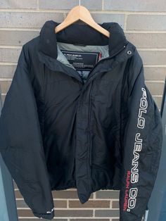 "Vintage 1990s Polo Jeans Ralph Lauren Black Down Puffer Jacket - Size M (Length 26\", Chest 23\") - Plain black back - Overall great vintage condition - Small stain pictured - Perfect for winter - Message for more information Please take note of the measurements listed as these are vintage clothes and may fit different than the tag size. Follow our page for more vintage clothing drops! Connect with us on Instagram: @recurarchives" Ralph Lauren Puffer Jacket, Ralph Lauren Puffer, Bubble Jacket, Rap Shirt, Winter Streetwear, Quarter Zip Fleece, Black Down, Polo Jeans, Vintage Polo