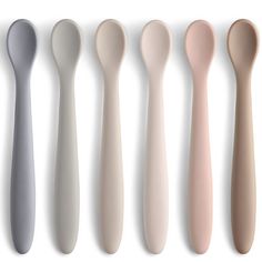 Silicone Baby Feeding Spoons, First Stage Baby Infant Spoons, Soft-Tip Easy on Gums I Baby Training Spoon Self Feeding | Baby Baby Utensils, Starting Solids, Baby Bowls, Premium Food, Pureed Food Recipes, Baby Must Haves, Led Weaning