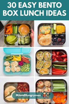 the ultimate bento box lunch ideas for kids and adults are easy to make, packed with