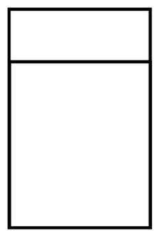 a black and white drawing of a rectangle