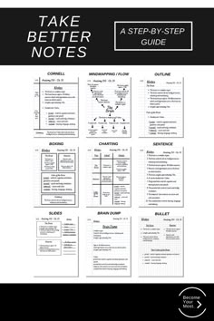 Take Better Notes - A Step-By-Step Guide Ways To Set Up Notes, Study Efficiently, Note Structure, Study With People Online, Note Taking Techniques, How To Write Neat Notes, Class Notes Organization, How To Take Reading Notes, Best Study Methods Note Taking