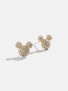 Sprinkle some Disney magic (and plenty of sparkle) into your ear stack with the Mickey Mouse Disney Pavé Stud Earrings. Designed in Mickey's signature silhouette and loaded with glass stones, these studs bring elevated Disney energy to your look. These earrings work great for everyday looks and seamlessly pair well with just about anything. This is an officially licensed Disney product. Ear Stack, Disney Jewelry, Disney Magic, Everyday Look, Jewelry Accessories, Sparkle, Stud Earrings, Energy, Disney