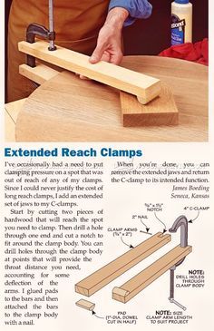 the instructions for how to use a bench clamp