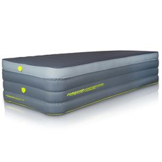 an inflatable mattress is shown on a white background