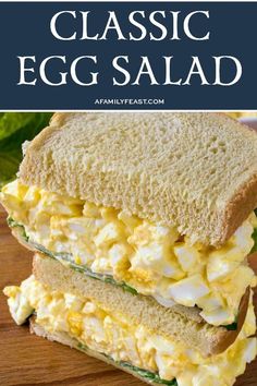 an egg salad sandwich with lettuce and mayonnaise