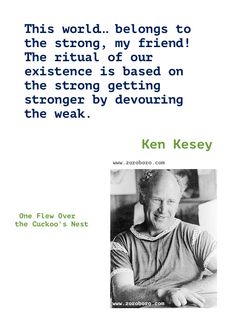 an image of ken kesey on the cover of his book, never before did i realize that mental lines could have the aspects of power