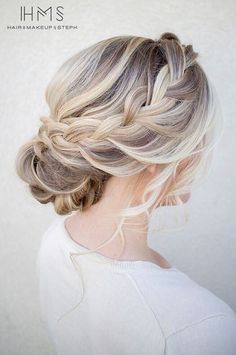 Side Braided Updo Hairstyle for Women Messy Wedding Hair, Romantic Wedding Hair, Braided Hairstyles Updo, Wedding Hairstyles Updo, Wedding Updo, Braided Updo, Wedding Hair And Makeup, 인물 사진