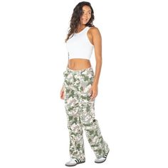 Celebrity Pink Juniors Mid Rise Wide Leg Cargo Pants are crafted from soft, stretch, brushed twill fabric making them super comfy. Featuring functional cargo pockets and seaming detail, these pants are both stylish and practical. The trendy camo print adds a contemporary edge, making them a perfect choice for casual outings or relaxed days at home. Size: 9.  Color: Multicolor.  Gender: female.  Age Group: adult. Junior Pants, Wide Leg Cargo Pants, 50th Clothing, Camo Outfits, Celebrity Pink, Fabric Making, Cargo Pant, Women Trends, Twill Fabric