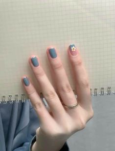 Simple Anime Nail Ideas, Minimal Nail Art Simple, Simple Korean Nails, Simple Nails Aesthetic, Korean Nail Art Simple, Designs For Short Nails, Minimal Nails Art, Natural Nail Designs, Hello Nails