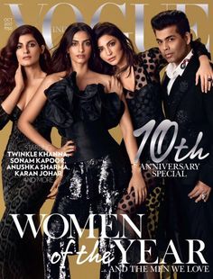 three women and two men are posing on the cover of fashion magazine's november 2009 issue