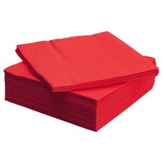 red napkins stacked on top of each other