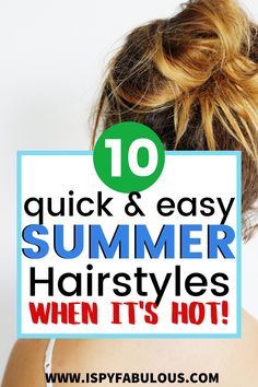 If temps are blazing and your hair is starting to stick to your neck, check out these new summer hairstyles that will quickly get your hair up with style. These quick and easy hairstyle tutorials are perfect or hot summer months! #hairstyles #hairtutorials #summerhair Simple Hairstyles For Hot Weather, Easy Hot Day Hairstyles, Medium Hair Summer Styles, Hair Styles For Hot Summer Days, Summer Up Dos For Medium Hair, Hairstyle For Hot Weather Summer, Updos For Hot Days Summer Hair, Summer Hair Dos For Long Hair, Hairstyles For Summer Medium Hair