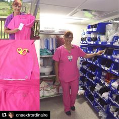 allheart Ambassador @cnaextrordinaire is perfectly poised in Power Pink Barco One scrubs from @barco.uniforms. Check out her thoughts on the eco-friendly line: "These are one of the most comfortable scrubs yet! Like wearing nothing at all!! I love these! Some really cute and functional details along with keeping me cool under pressure! A MUST HAVE from allheart. #ahscrubsinaction #scrubs #scrubstyle Nothing At All, All Or Nothing, Under Pressure, Eco Friendly, I Love