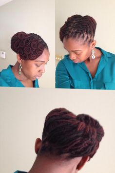 An elegeant loc style from Jessica Okuma on facebook page ♥Locs N Dreads♥ Locs Hairstyles Short, Locks Braids, Curls Updo, Locks Hairstyles, Women Locs, Pretty Locs