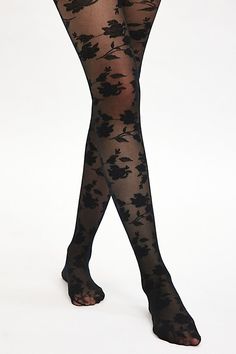 Luxe sheer tights with an allover floral lace finish. Features Rose lace tights Sheer lace tights Allover floral pattern Content + Care 88% Nylon, 12% spandex Hand wash Imported Size + Fit S/M 4'10" -5'6" 90-130lbs L/XL 5'7" -5'6" 130-200lbs | Rose Lace Tights in Black, Women's at Urban Outfitters Black Lace Tights, Urban Outfitters Tights, Cute Tights, Enchanted Garden Wedding, Lace Tights, Sheer Tights, Rose Lace, Beauty Wellness, Black Tights