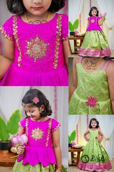 Brocade Gown, Theme Green, Lotus Petal