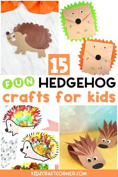 hedgehog crafts for kids that are easy to make and great for the fall season