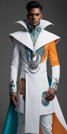 High Fashion Men Outfits Casual, Futuristic Style Men, Futuristic Clothing Men, Futuristic Fashion Male, Futuristic Costume, Costume Africain, Smart Casual Menswear, Mens Fashion Business Casual, Queen Outfit