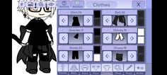 an anime character is standing in front of clothes on the app store's website