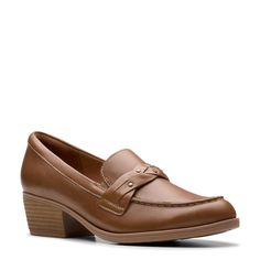 PRICES MAY VARY. Braided straps on the vamp add a modern flair to this leather slip-on Fabric lining and Ultimate Comfort footbed keep your feet pampered throughout the day Low stacked block heel lends subtle elegance Round moc toe Oxford Pumps, Clarks Women's, Womens Clarks, Shoe Insoles, Kids Sandals, Shoe Care, Leather Slip Ons, Work Boots, Loafers For Women