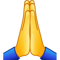 two hands are folded in the shape of a praying hand with an orange star above it