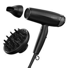 Achieve salon-quality results effortlessly with the Conair® Radiance Boost Dryer. Harnessing nano-quartz technology, this advanced hair dryer smooths frizz, enhances shine, and leaves hair irresistibly silky. The powerful motor dries hair fast while ceramic heat minimizes heat damage as you style. Tailor your experience with 3 heat and 2 speed settings, along with a concentrator for sleek finishes and a diffuser for enhancing natural waves. The cool shot button locks in your look while the light Blow Dryer With Diffuser, Diffuser Hair Dryer, Hair Dryer Defuser, Best Affordable Hair Dryer, Hair Dryer Diffuser, Ionic Hair Dryer, Hair Dryers, Natural Waves, Heat Damage