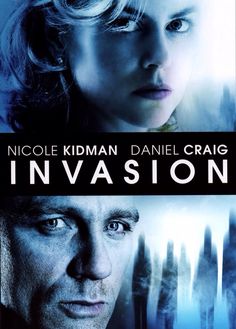 the movie poster for invasion with an image of a man and woman looking at each other