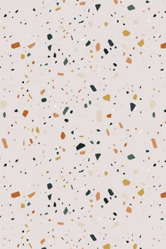 an abstract background with many different shapes and sizes, including black, white, orange and green