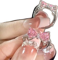 Bow Ring, Birthday Ring, Zircon Ring, Princess Style, Pink Ring, Pinky Ring, Ribbon Bow, Perfect Gift For Her, Gift Accessories