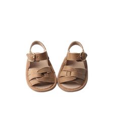 ***Looking for a larger size? Click HERE to see this same style with larger sizes in a hard sole.*** Our sandals are easy to dress up or down making them the best accessory. These cute sandals are just what your little one needs this summer! Genuine leather Leather lining Leather soft sole provides comfort and protection for young babies and early walkers Handy heel strap makes sliding tiny toes into these shoes a breeze! Cute Closed Toe Summer Slippers, Vacation T-strap Closed Toe Sandals With Buckle, Closed Toe T-strap Sandals With Buckle For Vacation, Cute Brown Round Toe Slippers, Vacation T-strap Sandals With Buckle And Round Toe, Adjustable Sandals With Rubber Sole, Synthetic Slingback Sandals With Rubber Sole And Round Toe, Round Toe T-strap Sandals With Buckle For Vacation, Synthetic Slingback Sandals With Round Toe And Rubber Sole