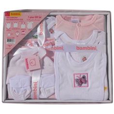 This amazing 7-Piece Girls' Pastel Pink Boxed Gift Set comes complete with a t-shirt, a onezie bodysuit, a bib, a hat, tank top, gown and a pair of booties. This makes for the perfect starter kit to give every new mommy the few essential garments that she'll need for her new bundle of joy. This beautiful pastel pink shade will make for a great Spring gift. T-Shirt, Bodysuit, Bib, Cap, Tank Top, Gown, Booties100% Cotton InterlockColors: Pink NOTE: Patterns shown are for illustration purposes only Baby Born Clothes, Handmade Baby Shower Gift, Baby Pictures Newborn, Trendy Baby Shower Ideas, Pink Newborn, Diy Baby Gifts, Baby Box, Baby Born, Baby Shower Diy