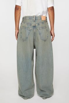 2023 jeans are cut to a super baggy fit with a mid waist, super wide leg and long length. Crafted from non stretch denim in a blue beige wash with a sandy mineral tint. Acne Studios 2023M FN Delta 2023 Jeans, Super Baggy Jeans, Distressed Outfit, Normcore Fashion, Baggy Fit Jeans, Baggy Jean, Suit Jacket Dress, Denim T Shirt, Fit Ideas