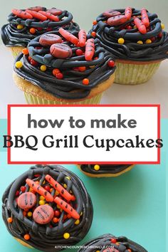 how to make bbq grill cupcakes