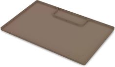 a brown plastic tray with handles on it