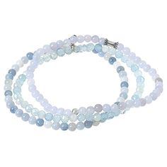 Jay King 3-Piece Multigem Bead Stretch Bracelet Set  Celebrate spring with a set of three gemstone stretch bracelets all in varying shades of pastel blue. You get one each in aquamarine, blue lace agate and blue opal. Stack them together or wear them separately for chic, colorful looks all season long! From Jay King.  What You Get       Aquamarine stretch bracelet     Blue Lace Agate stretch bracelet     Blue Opal stretch bracelet    Additional Information       Bracelets approx. 7-1/4"L x 3/16"W; fits 7" to 7-1/2" wrist     Stamped .925     Each bracelet has decorative silver charm or bead     Decorative silver charm features the zodiac symbol for Pisces (Feb. 19 through March 20)     Decorative silver bead features the word "Grace"   Stone Information       All sizes and weights approxim Gemstone Stretch Bracelets, Shades Of Pastel, Jewelry King, The 3 Kings, Birthstone Bracelet, Color Bands, Bracelet Blue, Birthstone Bracelets, March 20