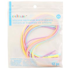 a package of neon colored bracelets