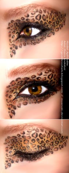 Cheetah Eyes, Leopard Eyes, Hd Makeup, Halloween Makeup Ideas, Crazy Eyes, Halloween 2015, Party Animals, Halloween 2016, Cat Makeup