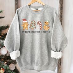 Christmas Gingerbread Cookie Sweatshirt, Gingerbread Lover Gift, Xmas Shirt, Christmas Matching Sweatshirt, Christmas Holiday Gift Suitable for many occasions such as Christmas, Father's Day, Mother's Day, birthday This classic crew-neck sweatshirt is an essential basic item for anyone’s wardrobe. The ribbed cuffs on the sleeves and waist are reinforced, and the high-quality cotton ensure that anyone will enjoy this cuddly and cool sweatshirt for many moons to come. Preshrunk fleece knit Double- Family Sweater, Griswold Family, Christmas Gingerbread Cookies, You Serious Clark, Coffee Sweater, Xmas Tees, Christmas Matching, Funny Christmas Sweaters, Coffee Sweatshirt