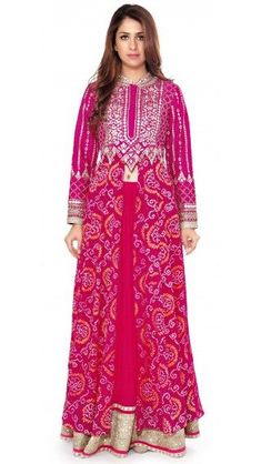 Bandhani Lengha, Bandhani Design, Bandhani Lehenga, Bandhani Dress, Lehenga Blouse Designs, Indian Designer Suits, Long Kurti, Long Kurti Designs