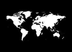 a black and white map of the world