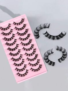 10pairs Volumized False Eyelashes | SHEIN USA False Eyelashes, Nails