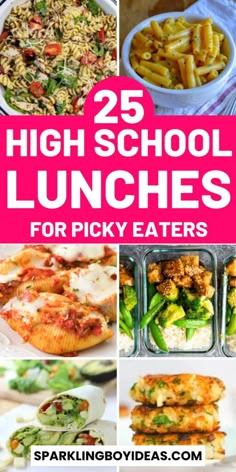 25 high school lunches for picky eaters