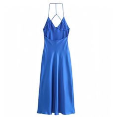 - 100% polyester - hand wash / air dryDark Blue Satin Bodycon Spaghetti Strap Backless Halter Maxi Dress Details: Made of soft. comfortable fabric Easy to clean & maintain Made of durable fabric for long wear / use Blue Stretch Dresses With Adjustable Straps, Blue Stretch Dress With Adjustable Straps, Blue Dresses With Adjustable Straps For Night Out, Blue Dress With Adjustable Straps For Night Out, Blue Stretch Dress With Spaghetti Straps, Blue Satin Midi Slip Dress, Blue Backless Dress With Adjustable Straps, Elegant Blue Halter Neck Slip Dress, Fitted Blue Slip Dress With Adjustable Straps