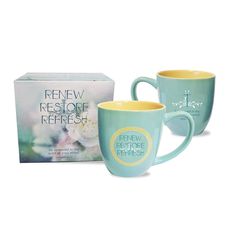 Renew Restore Refresh Ceramic Mug & Gift Box for Christian Women Bible Verse For Women, Gifts For Volunteers, Retreat Planning, Ministry Gifts, Retreat Gifts, Faith Based Gifts, Bible Verses For Women, Bookmark Card, Volunteer Appreciation