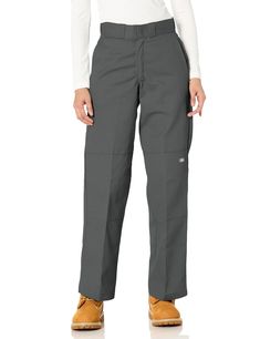 PRICES MAY VARY. Easy to care for wrinkle- and stain-resistant fabric Zipper closure Regular Fit Solid pattern Women’s Loose Fit Double Knee Work Pants Womens Dickies Pants, Womens Dickies, Dickies Women, Safety Clothing, Dickies Pants, Work Safety, Stain Resistant Fabric, Fit Inspo, Work Pants